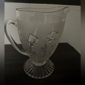 Vintage fine glass water pitcher
